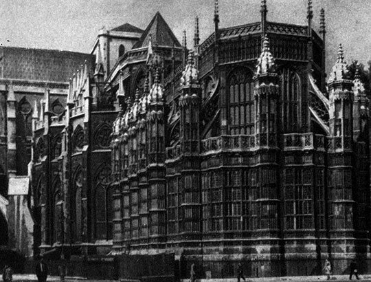 Капелла Генриха VII. Вид от здания парламента